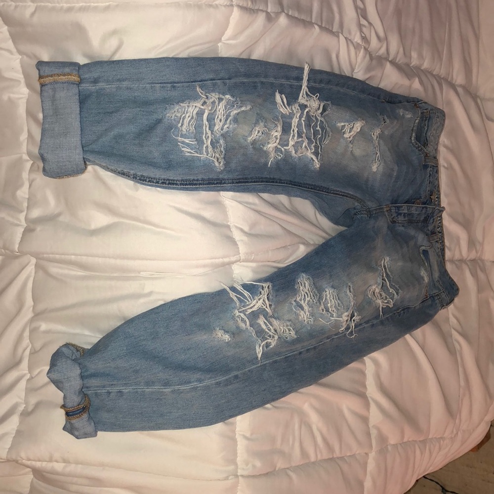 boyfriend ripped jeans